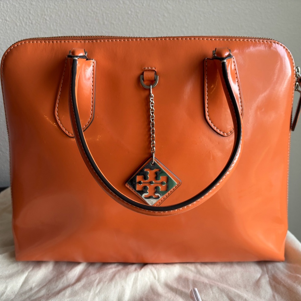 Tory Burch Orange Leather Handbag